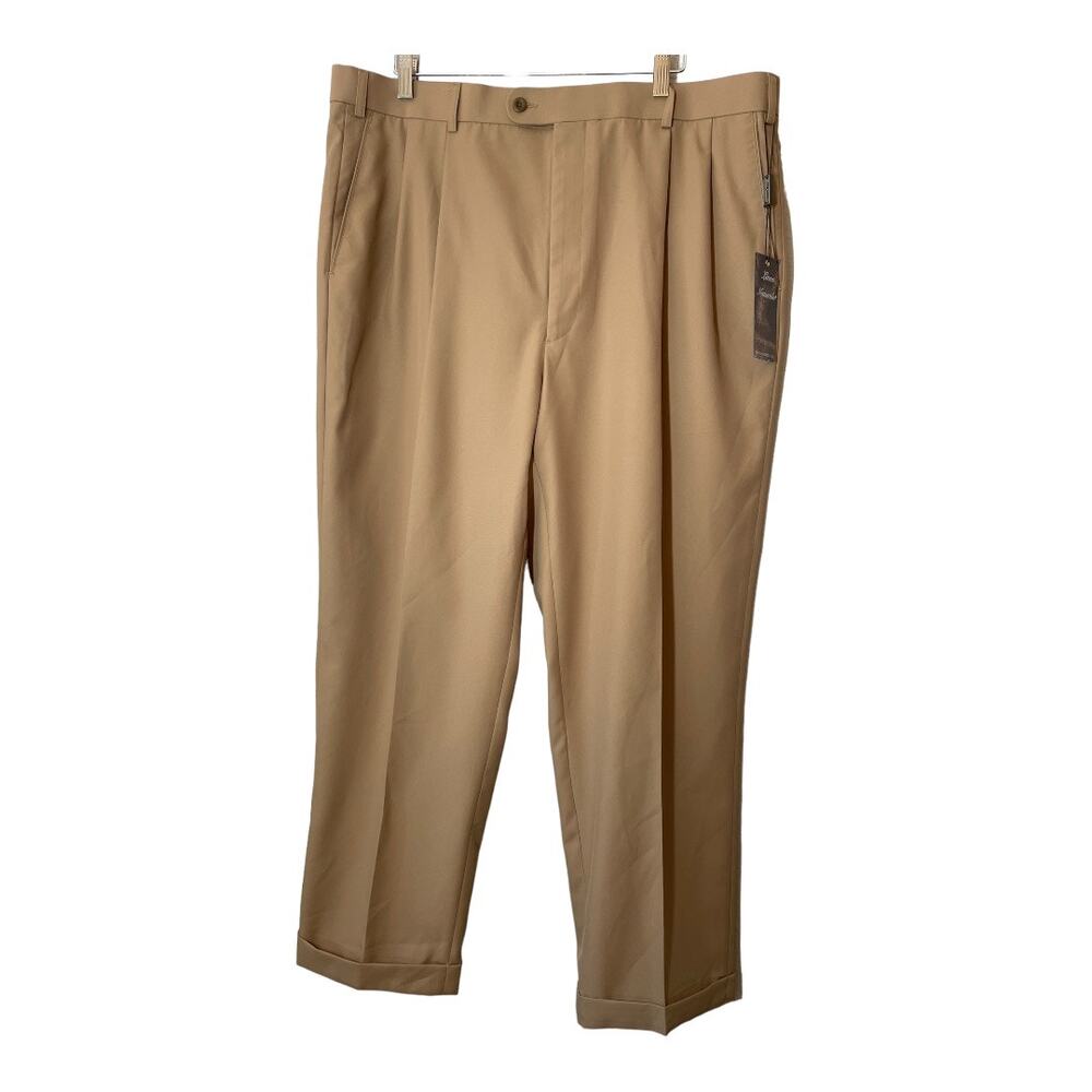 Linea Naturale Mens Dress Slacks Pants 40 NWT Camel Tan inseam 29.5”